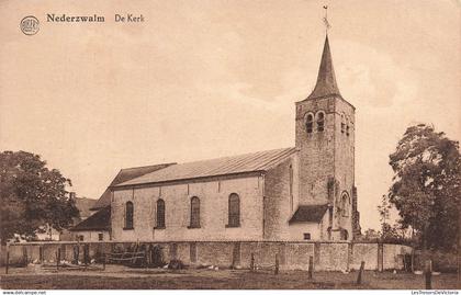 BELGIQUE - Zwalm - Nederzwalm - Kerk - Eglise - Flèche - clocher - Fenêtres en arc - Mur - Carte Postale ancienne
