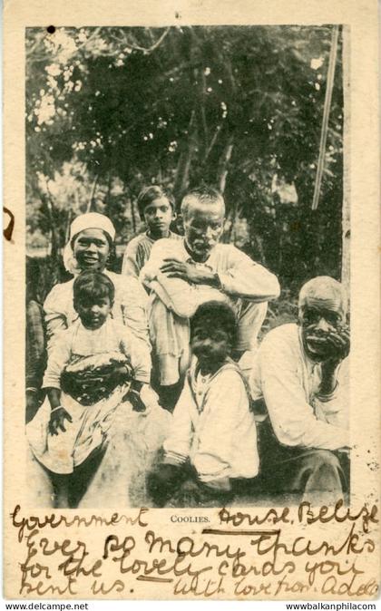 British Honduras Belize Coolies 1903 to Beirut Lebanon