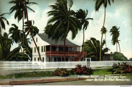 british honduras, BELIZE, Summer Residence St. Georges Caye (1910s) Postcard
