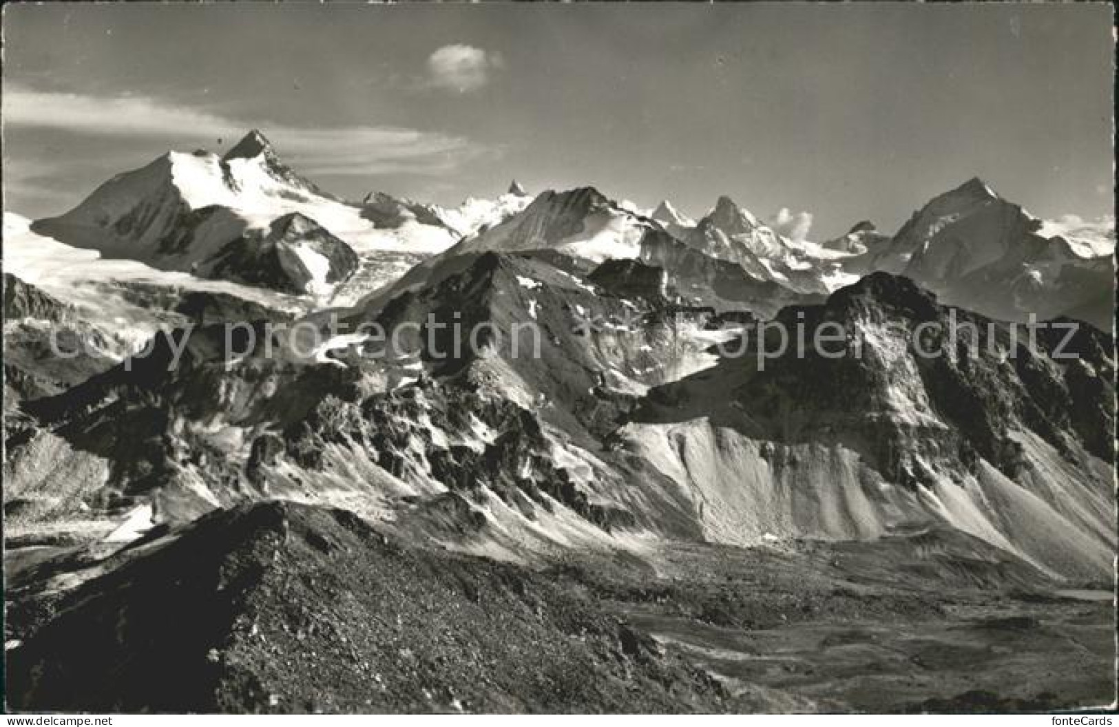 Bella Tola Vissoie mit Weisshorn Rothorn Gabelhorn