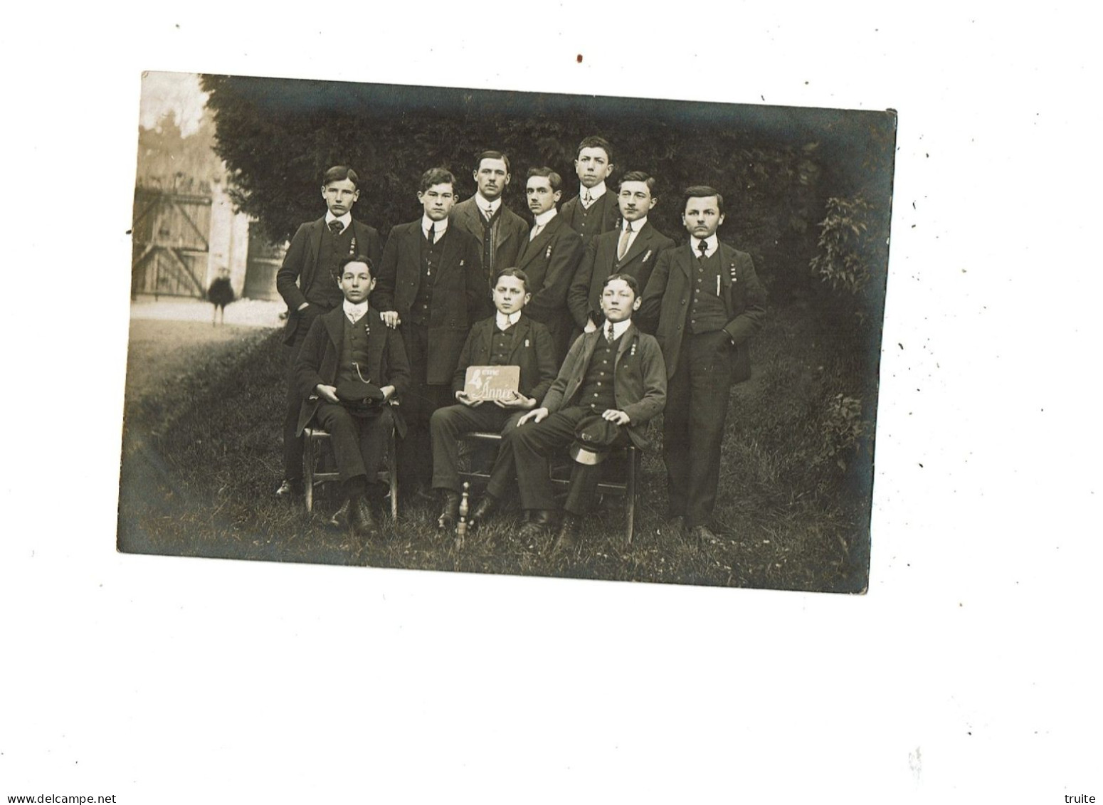 BELLAC ( PHOTO DE CLASSE 4 EME ANNEE ) CARTE PHOTO