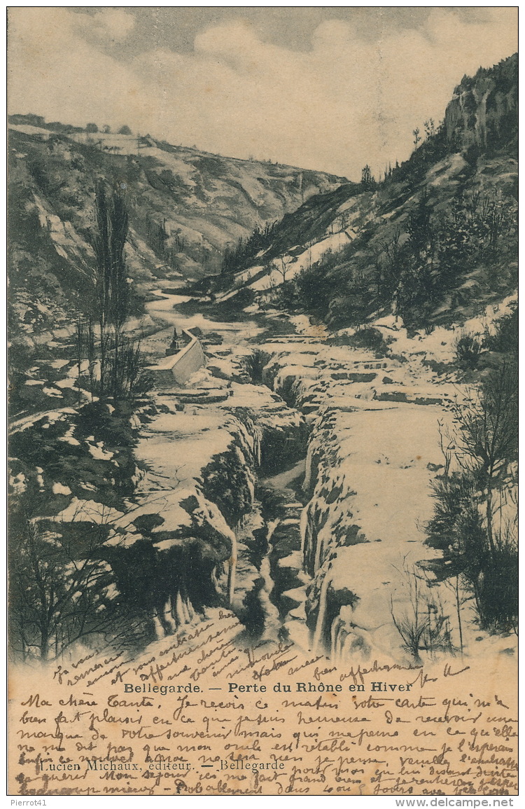 BELLEGARDE SUR VALSERINE - Perte du Rhône en hiver