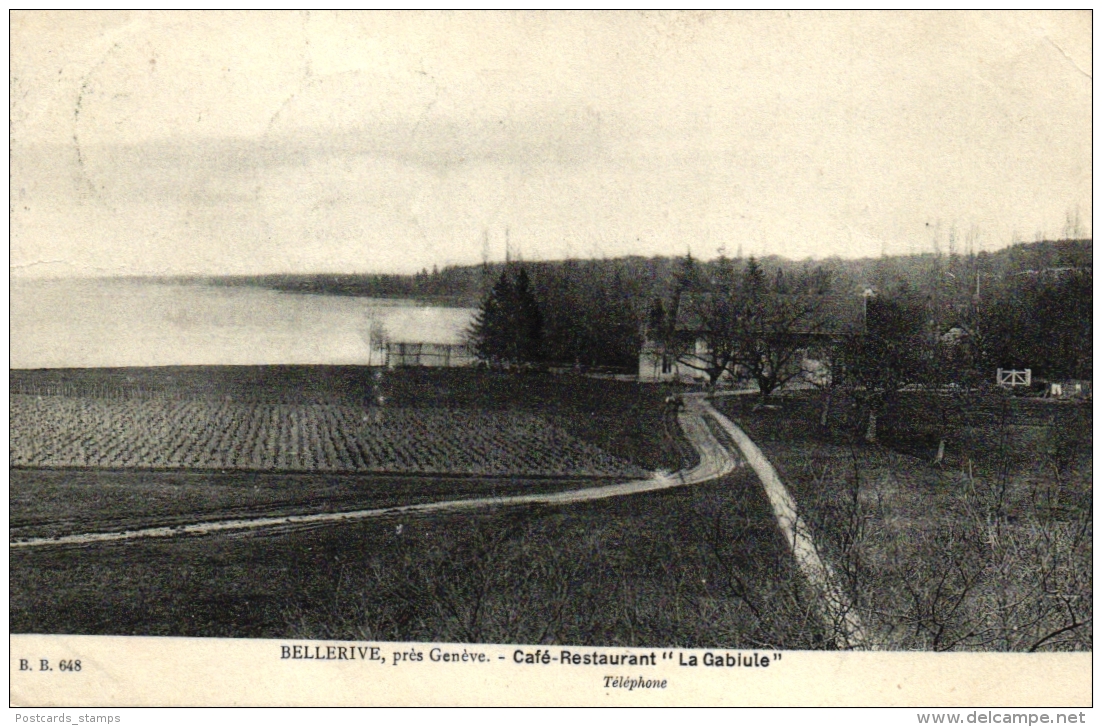 Bellerive (pres Geneve", Cafe-Restaurant "La Gaiule", 1909