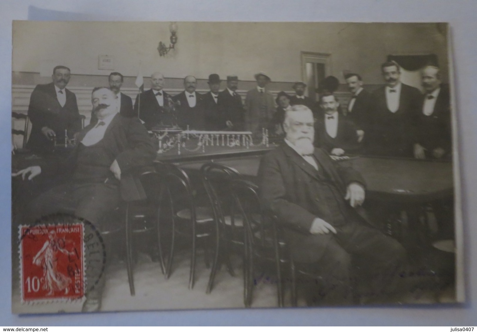 BELLERIVE SUR ALLIER VICHY (03) Superbe Carte Photo Intérieur du Casino Table de Jeu