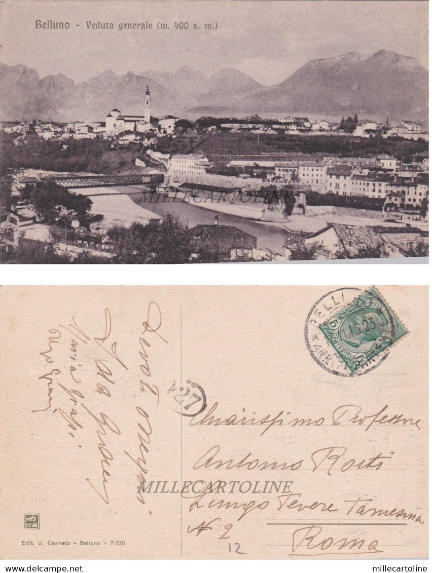 BELLUNO: Veduta Generale   1916
