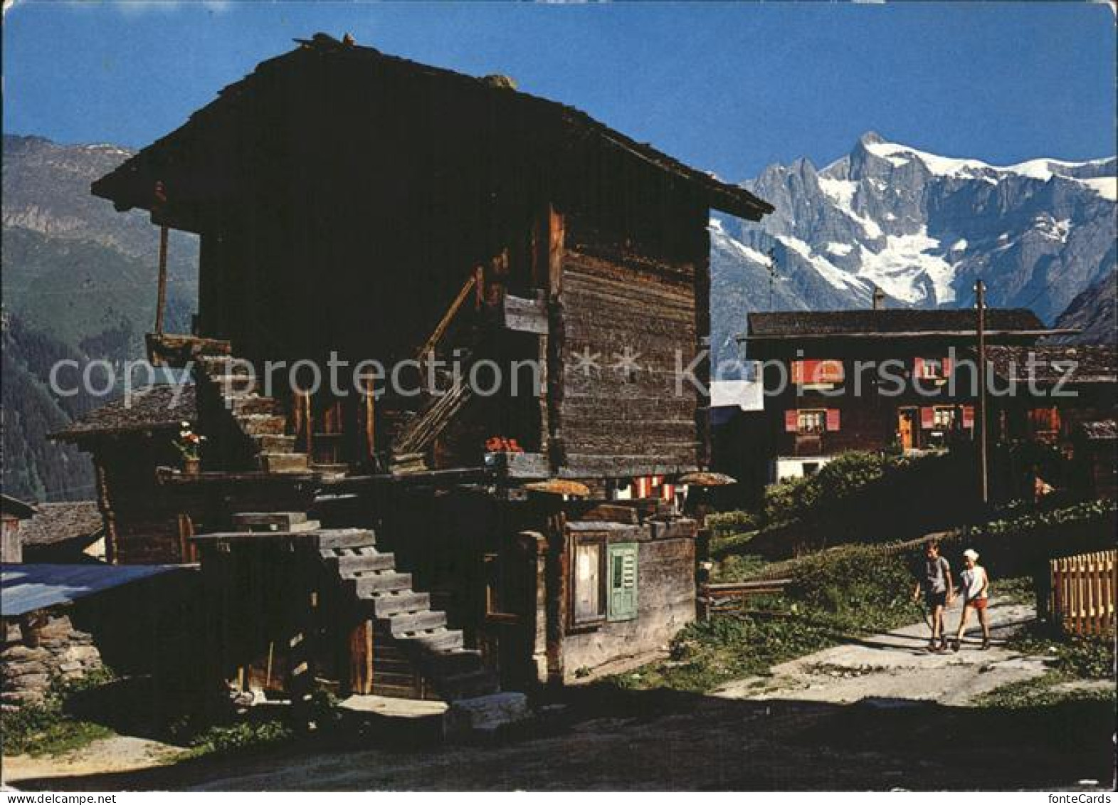 Bellwald Stadel mit Wannenhorn