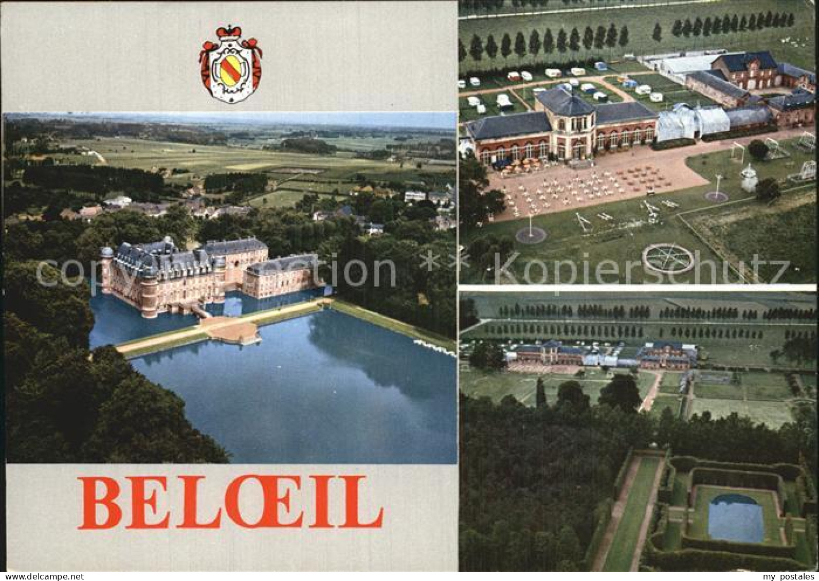 Beloeil Hainaut Fliegeraufnahme mit Schloss