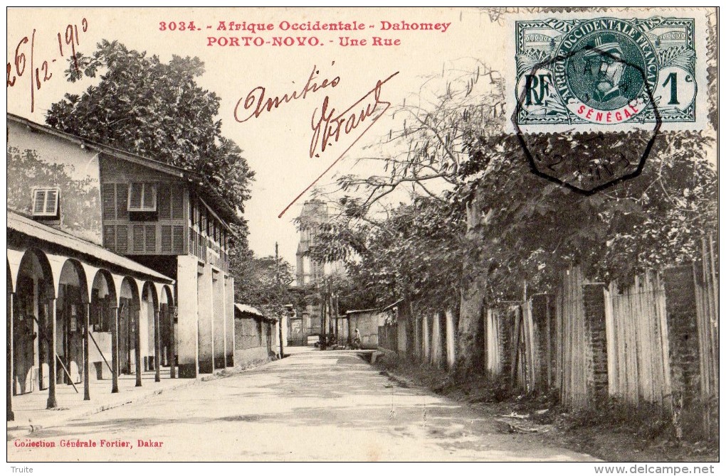 BENIN (DAHOMEY) PORTO-NOVO UNE RUE