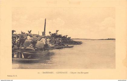 Bénin - COTONOU - Départ des Pirogues - Ed. E. R. 27