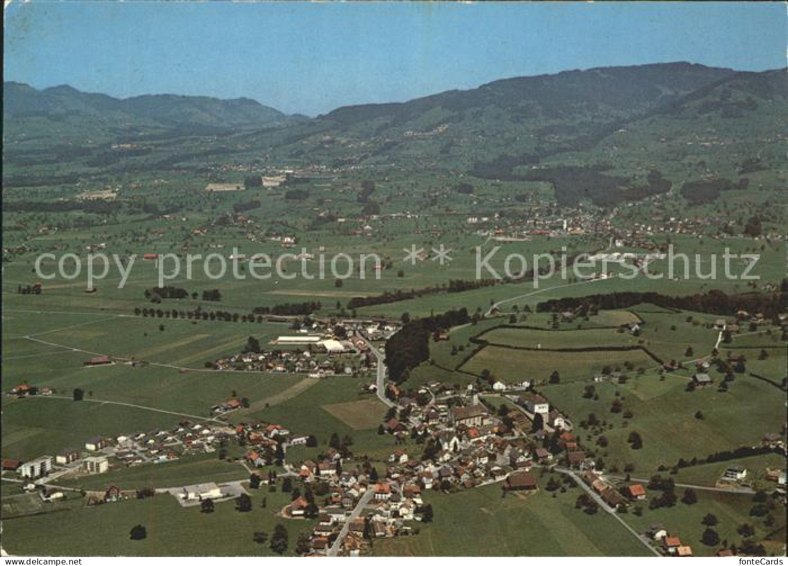 Benken SG Blick auf Kaltbrunn Fliegeraufnahme