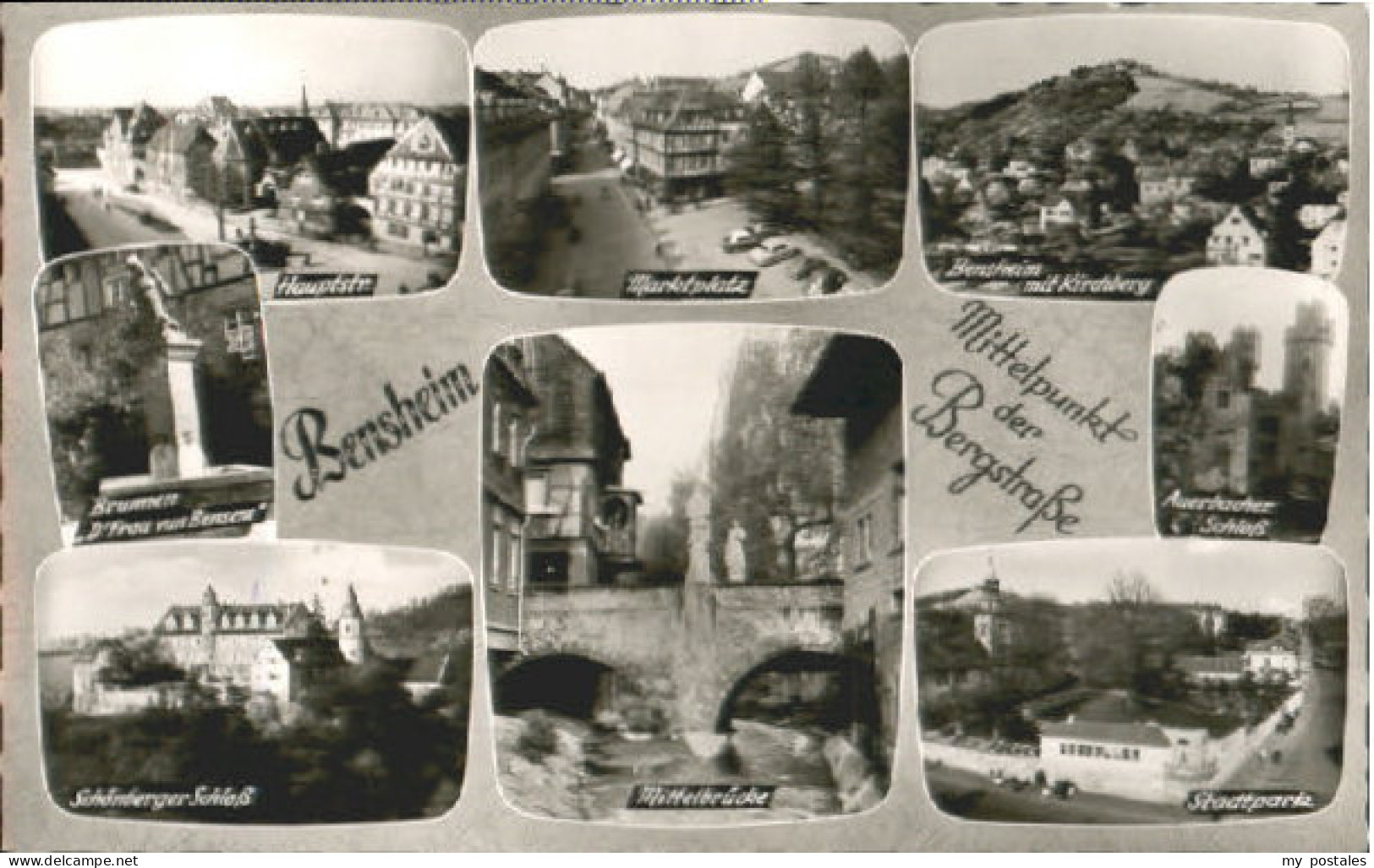 Bensheim Bergstrasse Bensheim Brunnen Schloss Bruecke Platz