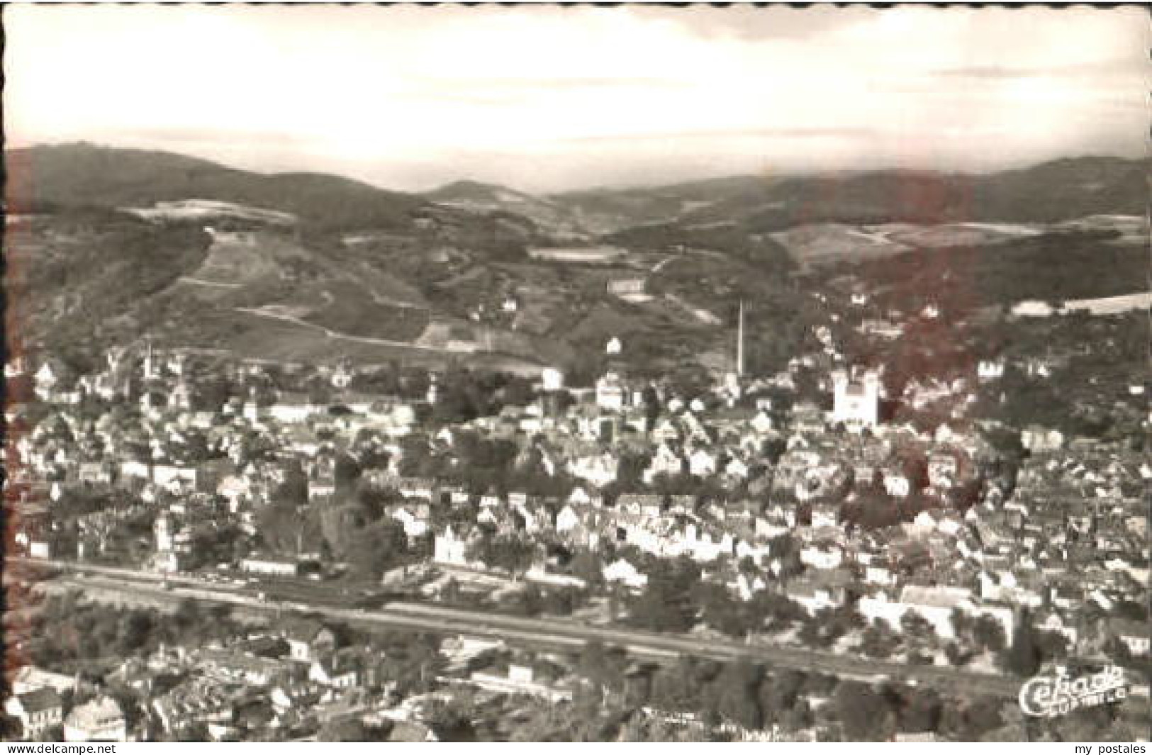 Bensheim Bergstrasse Bensheim Fliegeraufnahme ungelaufen ca. 1955