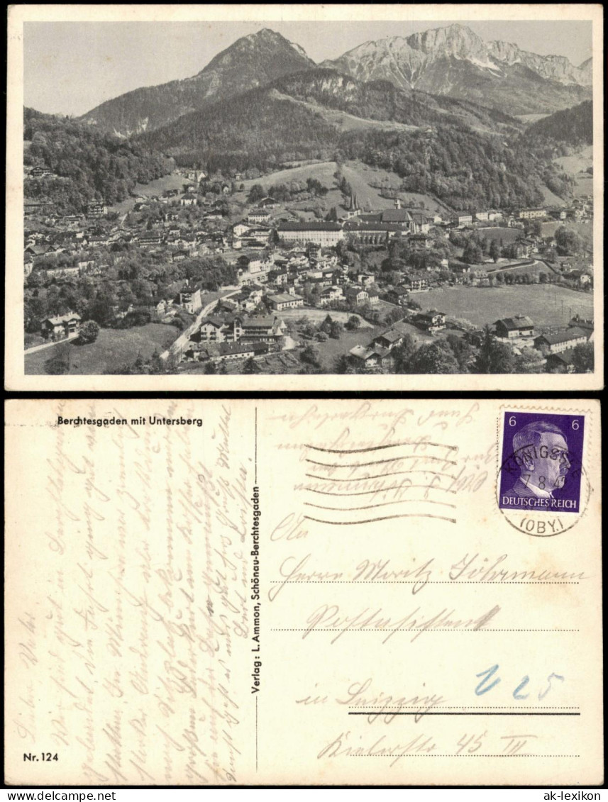 Berchtesgaden Panorama-Ansicht Berchtesgaden mit Untersberg 1942