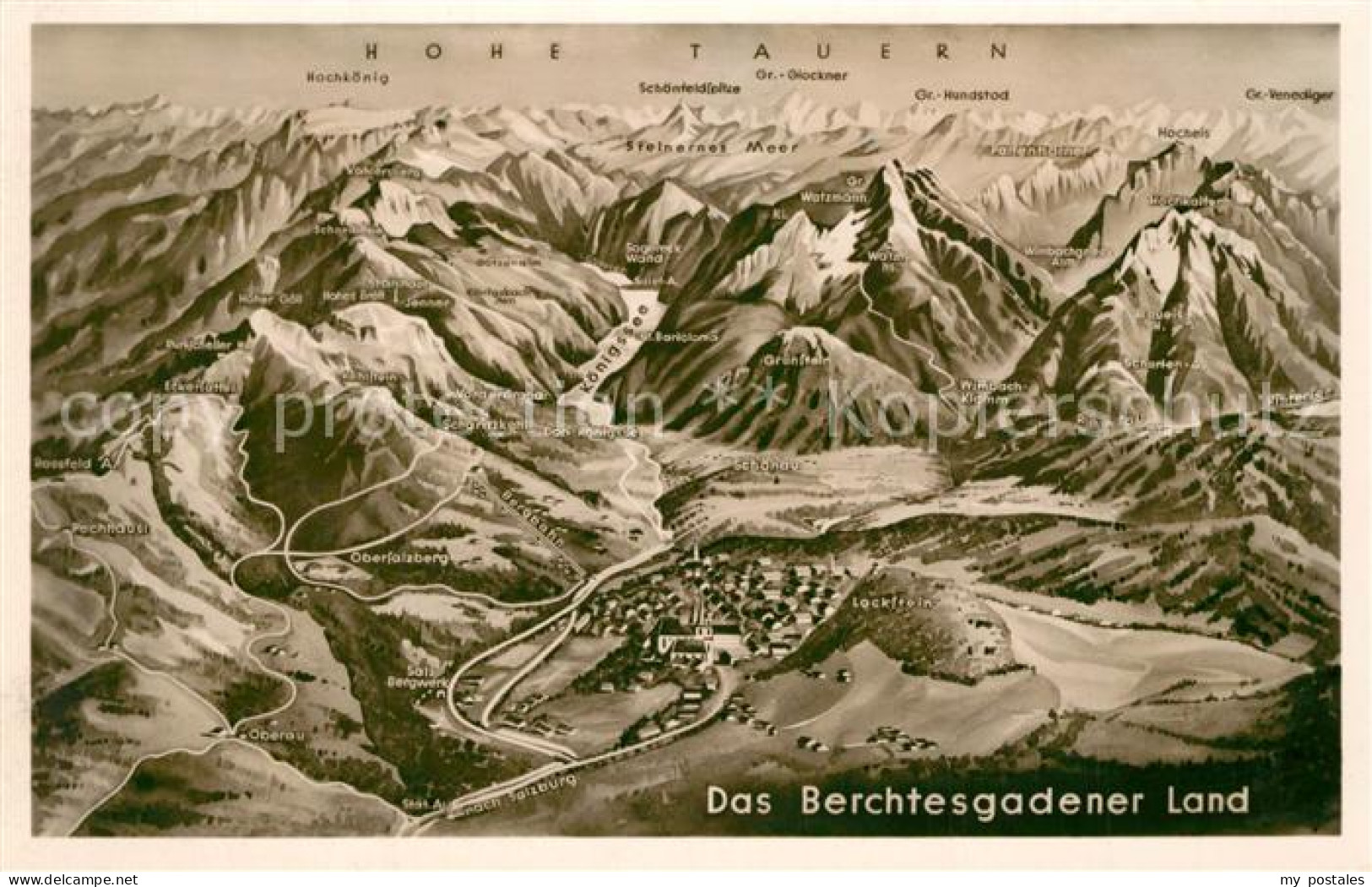 Berchtesgaden Panoramakarte