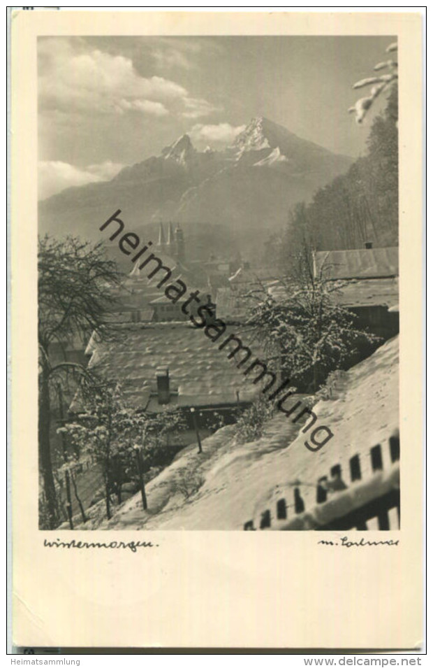 Berchtesgaden - Wintermorgen - Foto-Ansichtskarte - Verlag M. Lochner Berchtesgaden