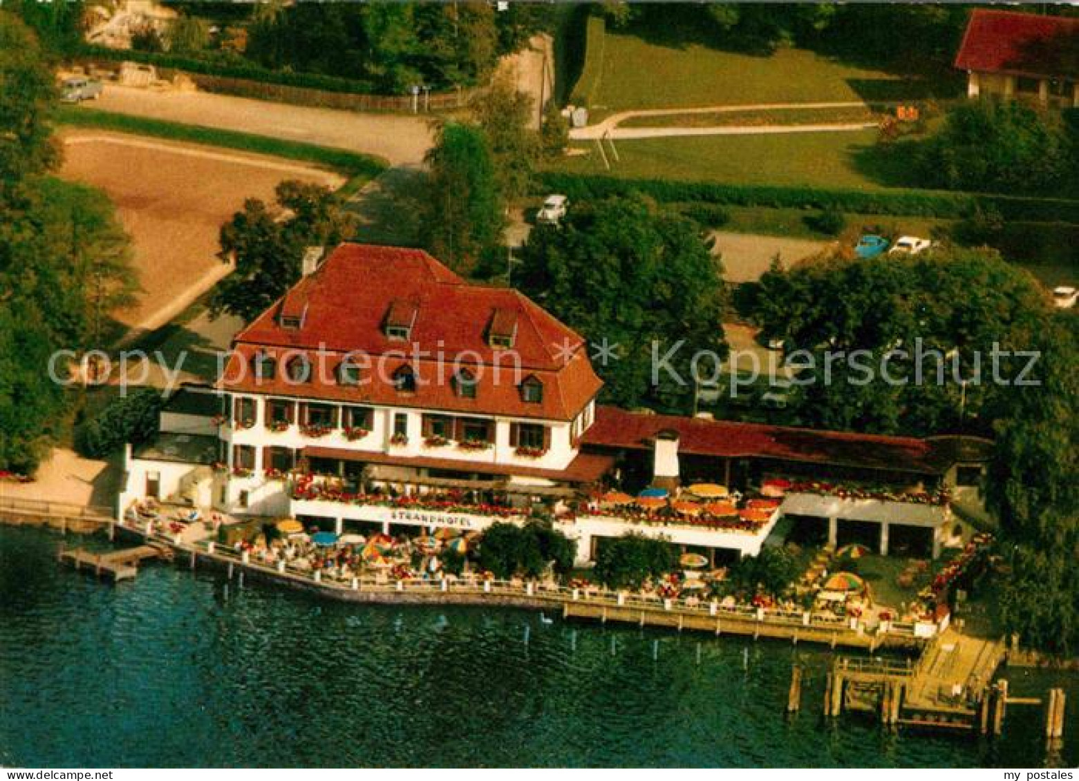 Berg Starnberg Fliegeraufnahme Strandhotel Schloss Berg am Starnberger See