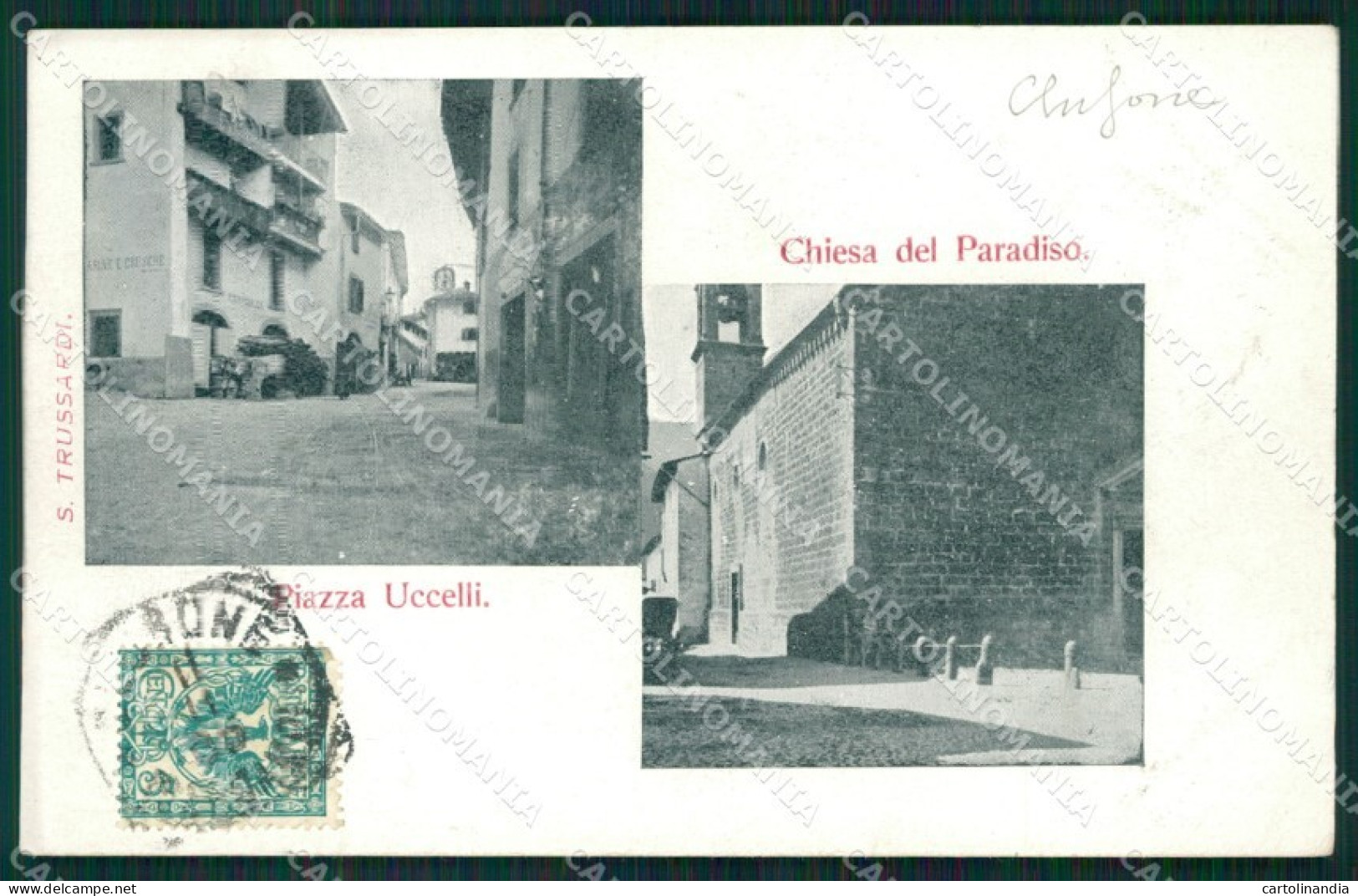 Bergamo Clusone cartolina QT0758