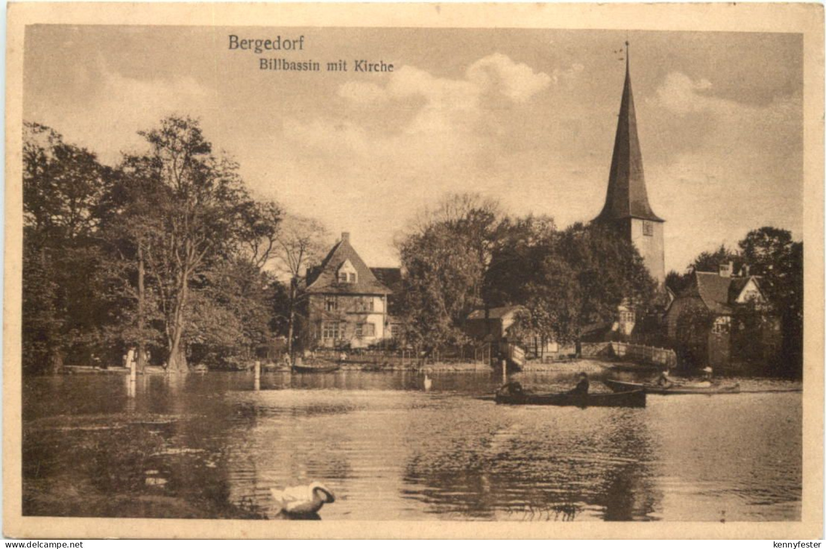 Bergedorf - Billbassin mit Kirche