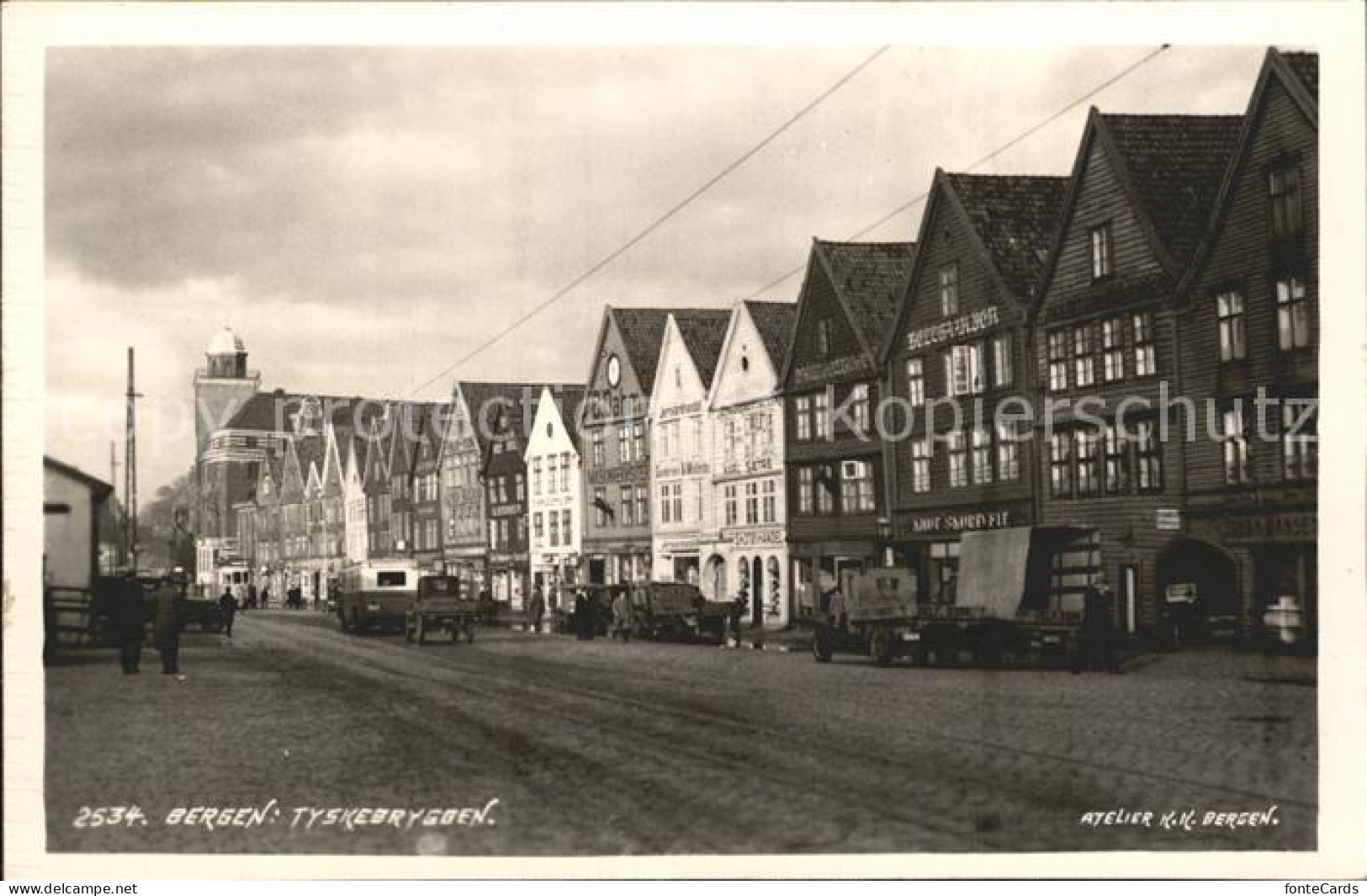 Bergen Norwegen Strassenpartie