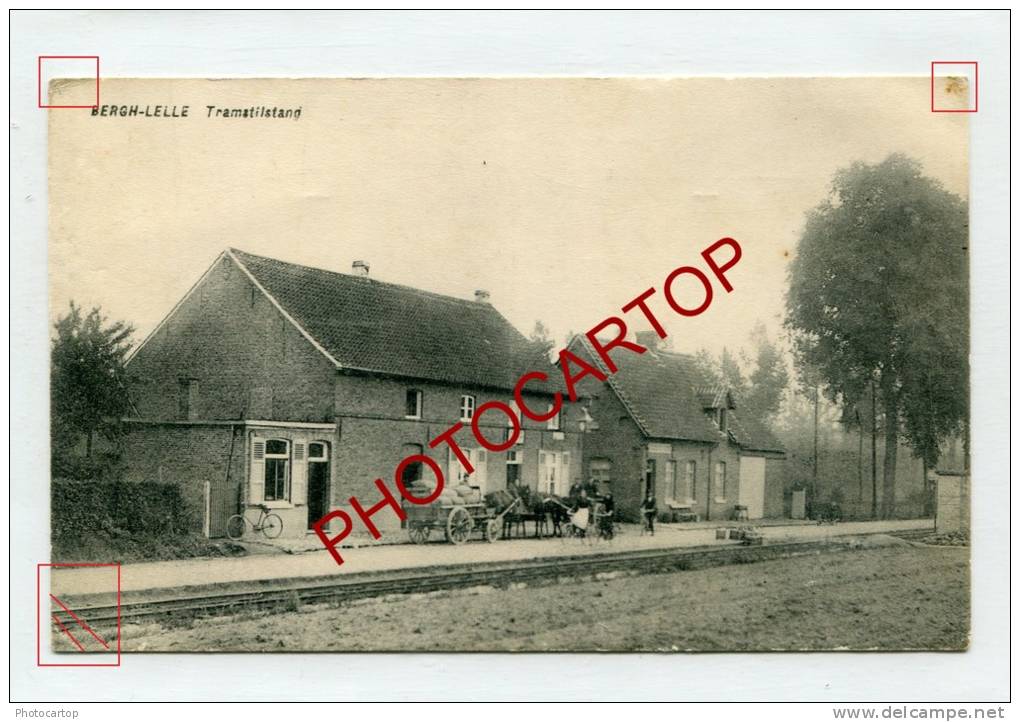 BERGH-LELLE-TRAMSTILSTAND-Attelage-Periode guerre 14-18-1WK-BELGIQUE-BELGIEN-Feldpost-