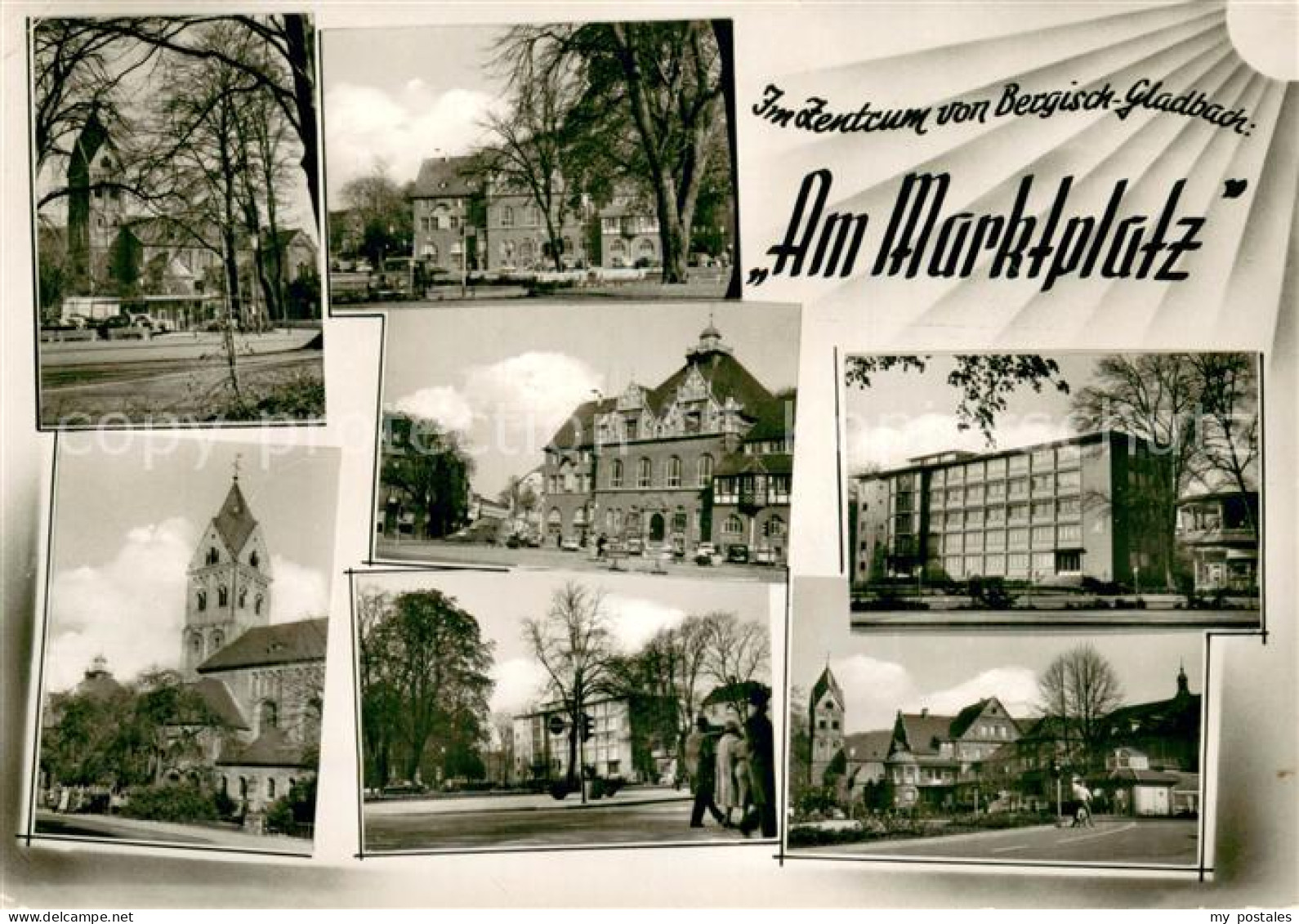 Bergisch Gladbach Am Marktplatz Kirche Rathaus Teilansichten