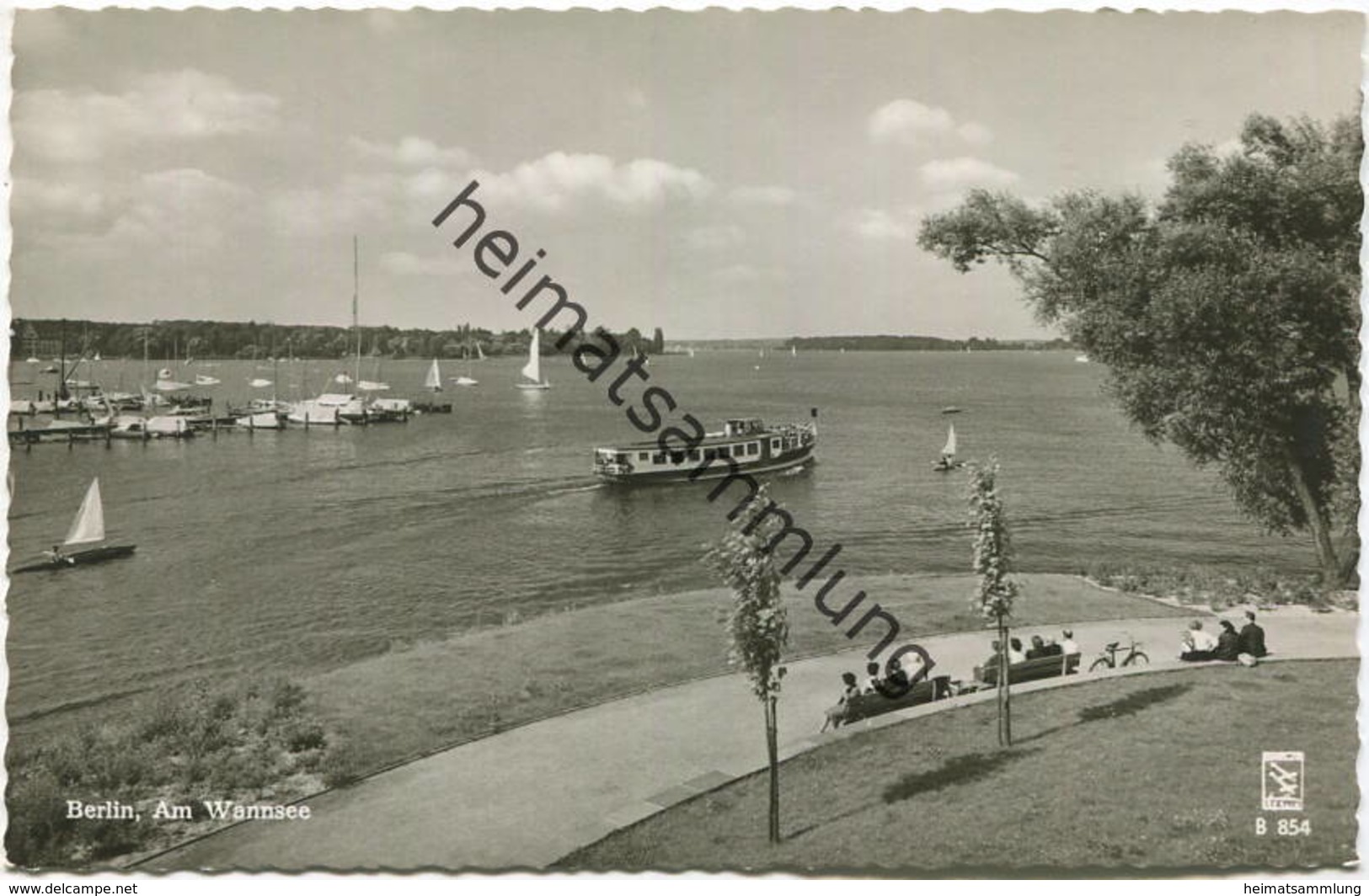 Berlin - Am Wannsee - Ausflugsdampfer "Lankwitz" - Foto-AK 50er Jahre - Verlag Klinke & Co. Berlin