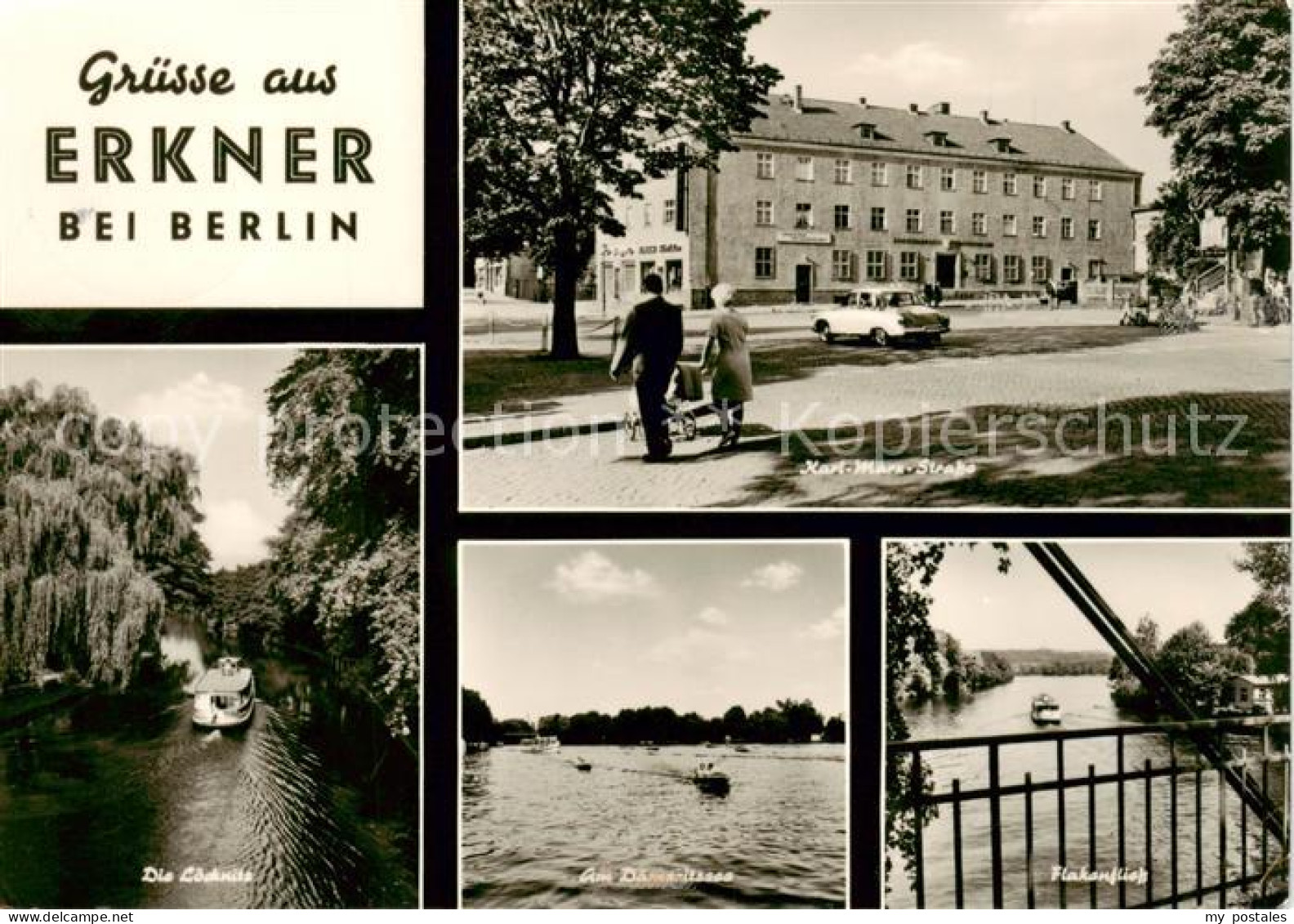 BERLIN  CITY Karl Marx Strasse Die Loecknitz Am Daemeritzsee Flakenfliess