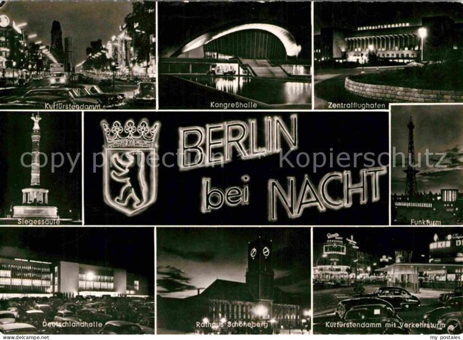 BERLIN  CITY Kurfuerstendamm Kongresshalle Deutschlandhalle Rathaus Schoeneberg