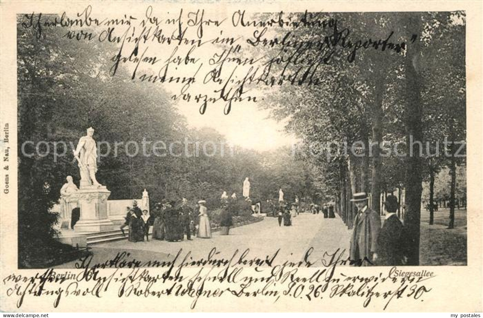 BERLIN  CITY Siegesalle Denkmaeler Statuen