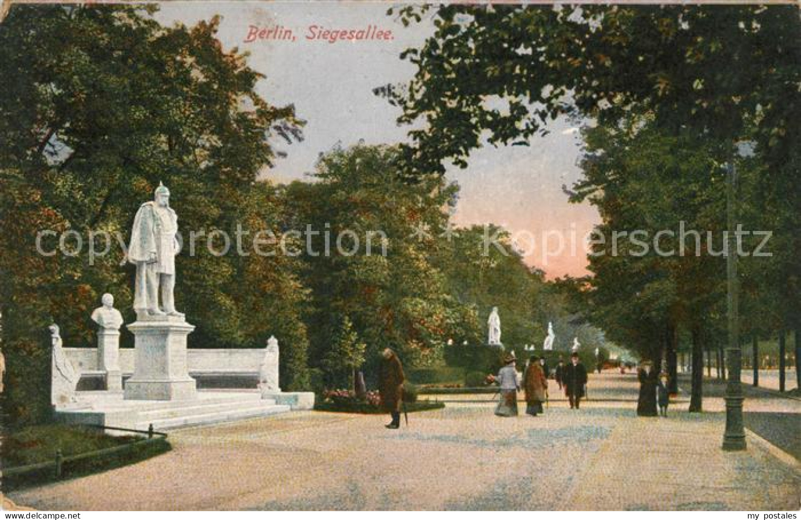 BERLIN  CITY Siegesallee Denkmaeler Statuen