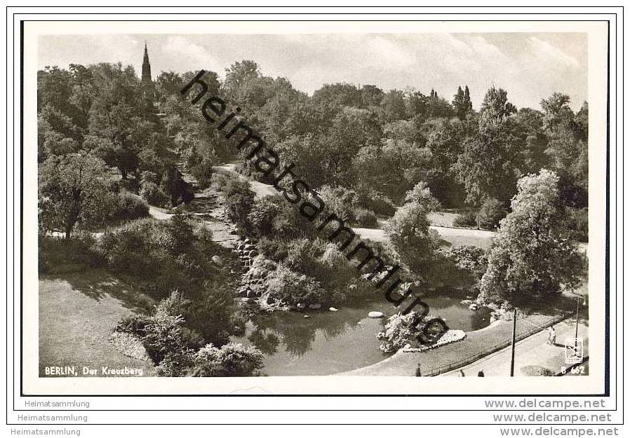 Berlin-Kreuzberg - Der Kreuzberg - Foto-AK  50er Jahre