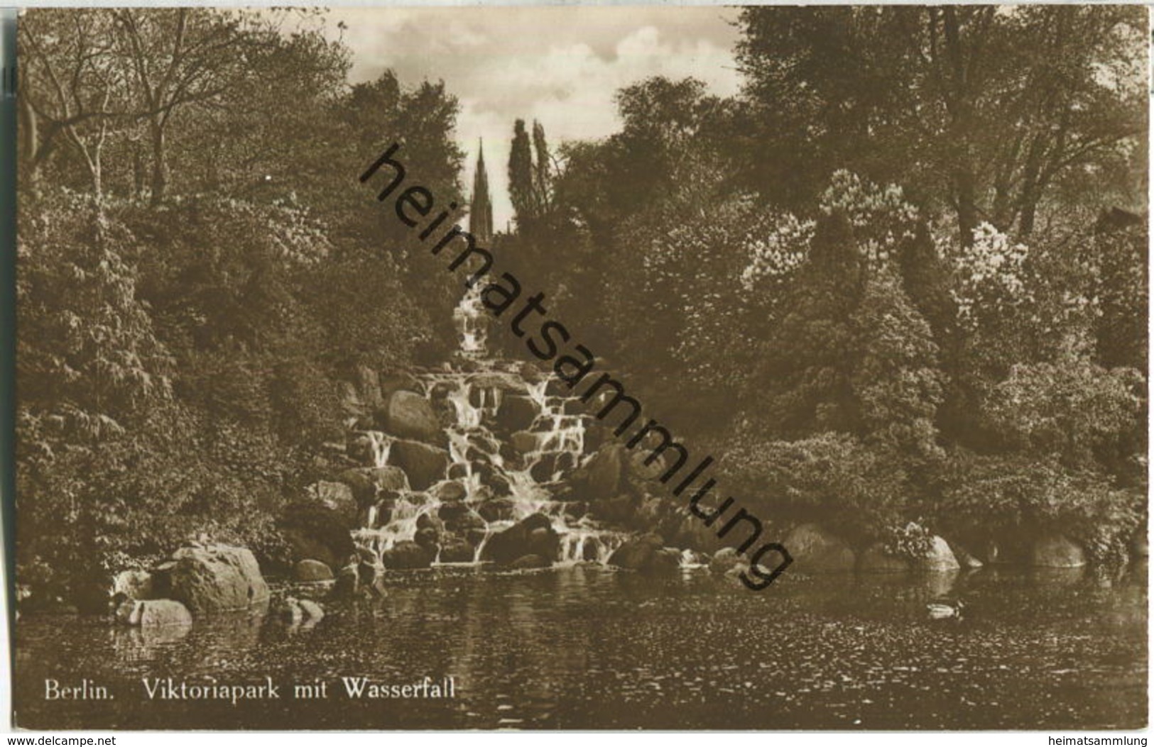 Berlin-Kreuzberg - Victoria-Park - Wasserfall - Foto-Ansichtskarte