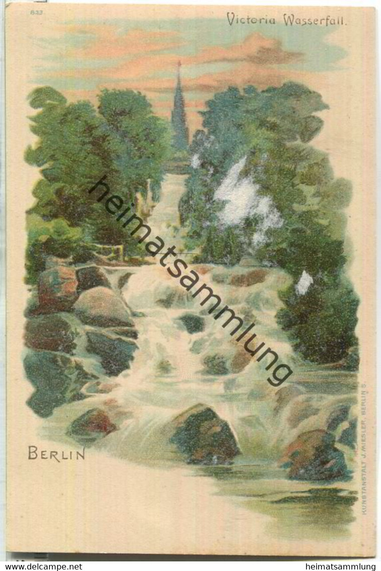 Berlin - Kreuzberg - Victoria Wasserfall - Verlag J. Miesler Berlin ca. 1900