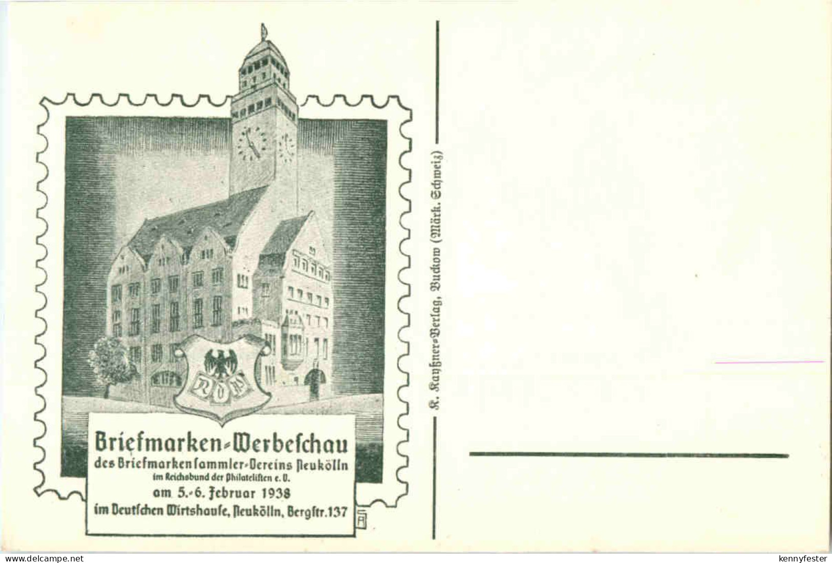 Berlin-Neukölln - Briefmarken Werbeschau 1938