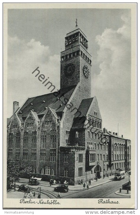 Berlin-Neukölln - Neukölln - Rathaus ca. 1940 - Verlag J. Goldiner Berlin