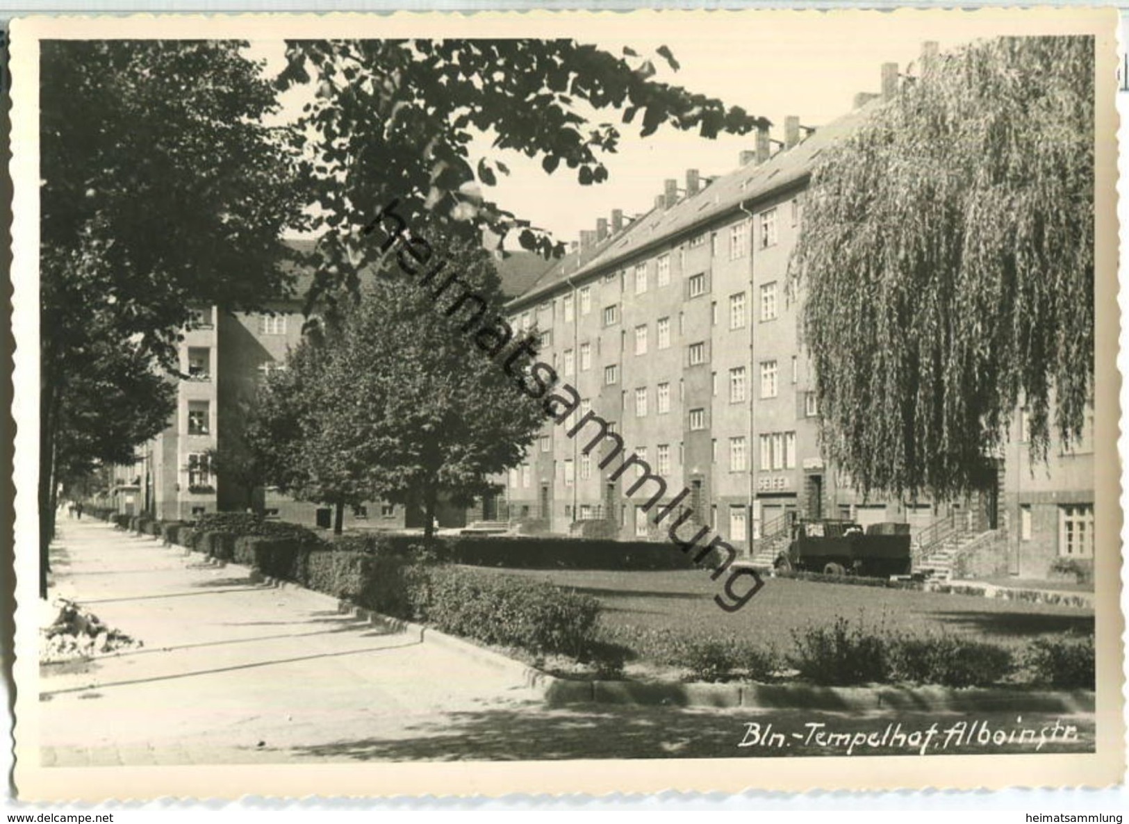 Berlin-Tempelhof - Alboinstrasse - Foto-Ansichtskarte Handabzug - Verlag Bruno Schroeter 60er Jahre