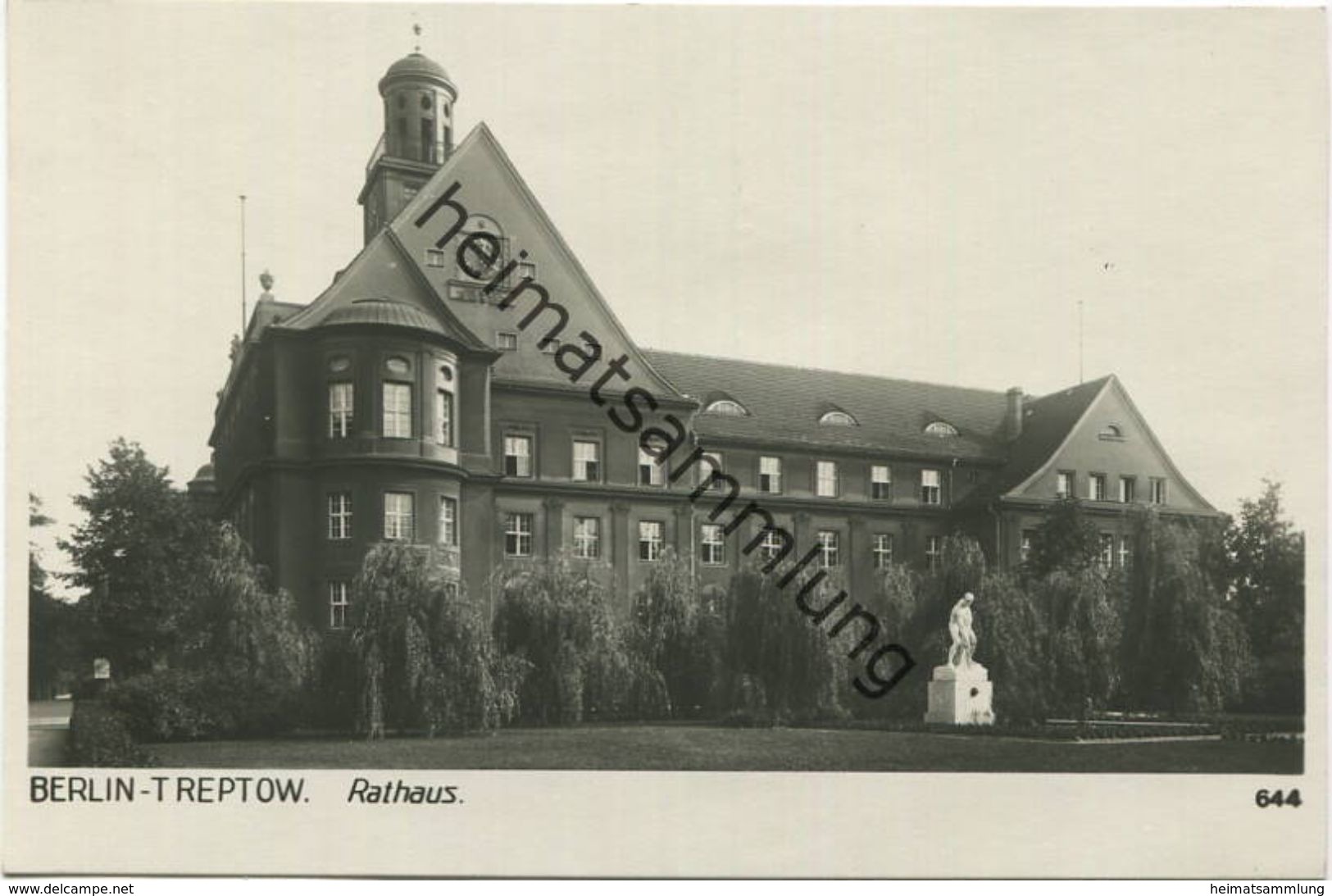 Berlin - Treptow - Rathaus - Foto-AK 30er Jahre - Verlag Ludwig Walter Berlin