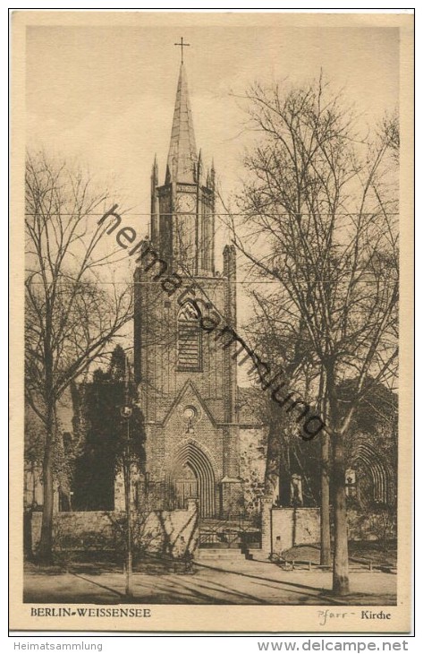 Berlin-Weissensee - Pfarrkirche - Verlag J. Goldiner Berlin