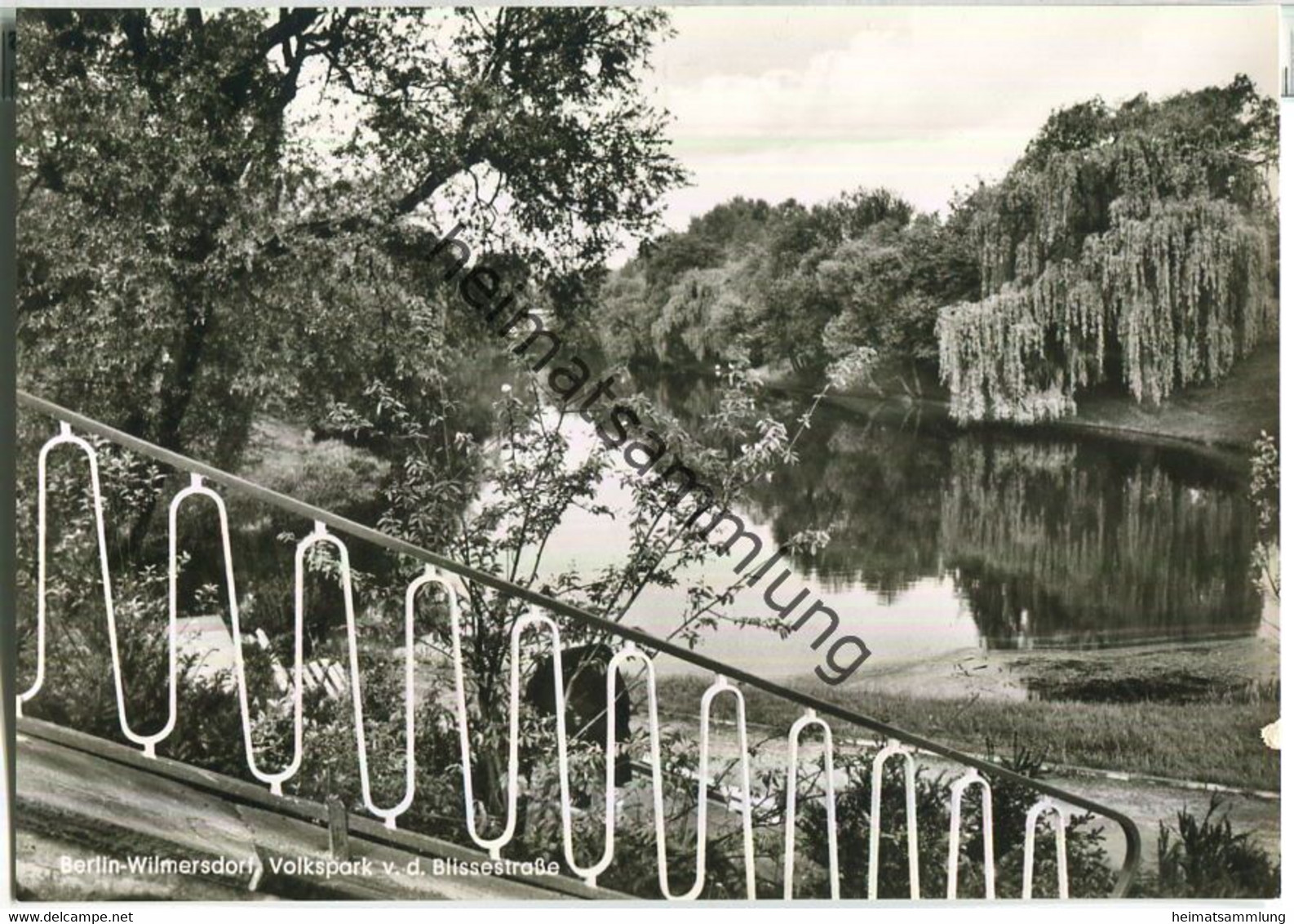 Berlin - Wilmersdorf - Volkspark von der Blissestrasse - Foto-Ansichtskarte - Verlag Kunst und Bild Berlin