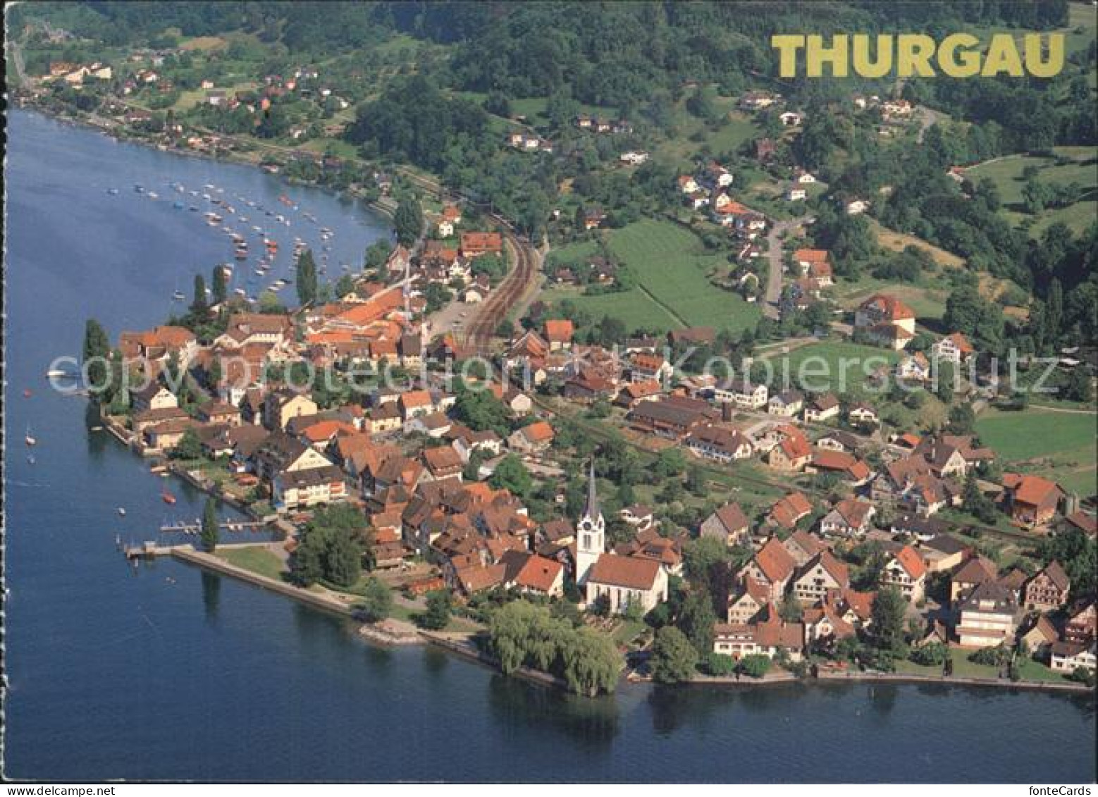 Berlingen Untersee Bodensee Fliegeraufnahme