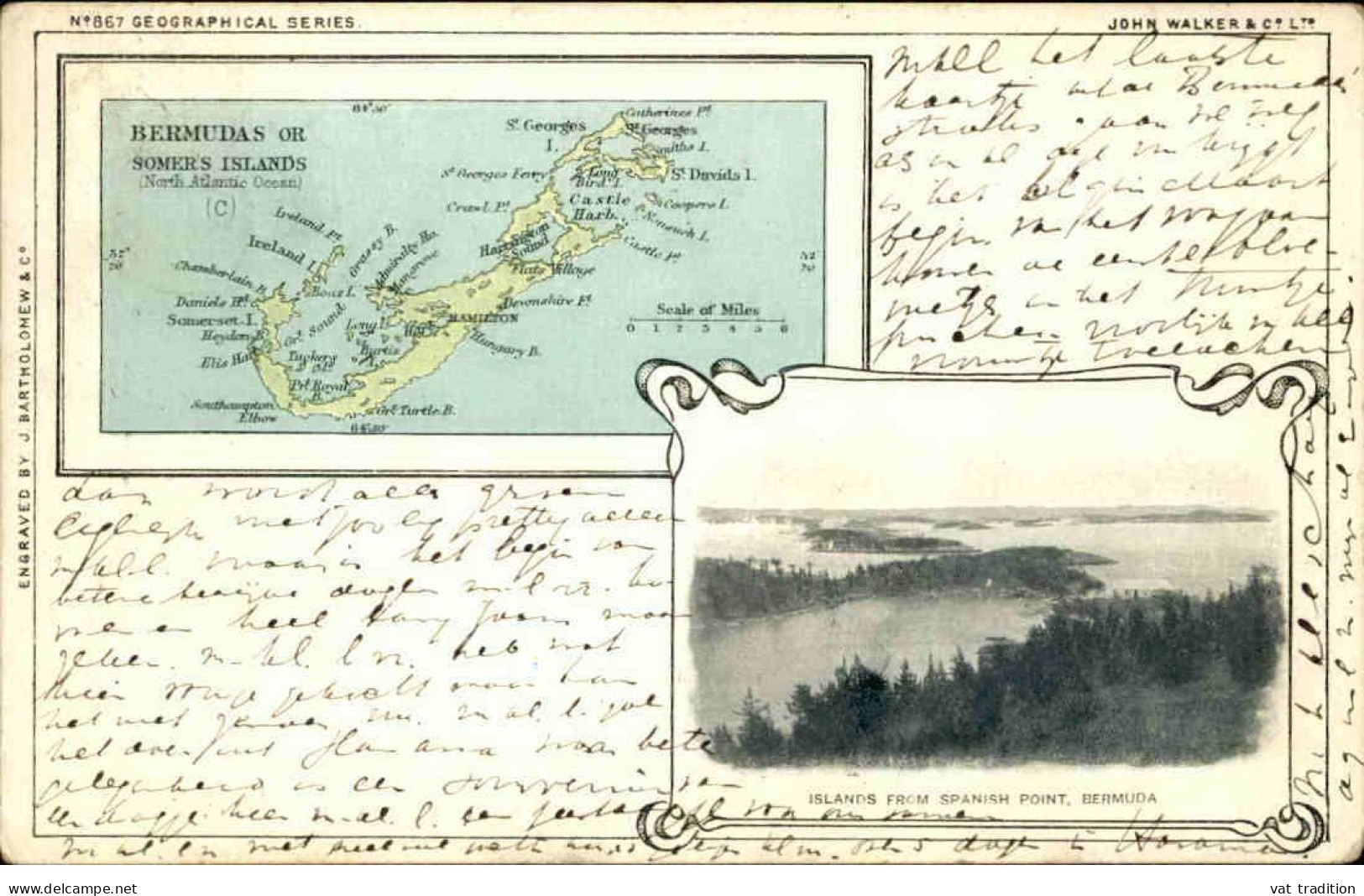 BERMUDES - Carte postale - Carte des Bermudes - L 145952