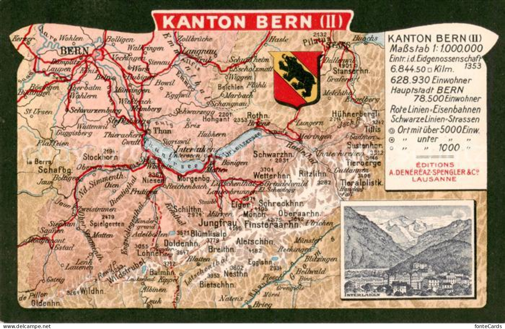 Bern BE Landkarte Kanton Bern