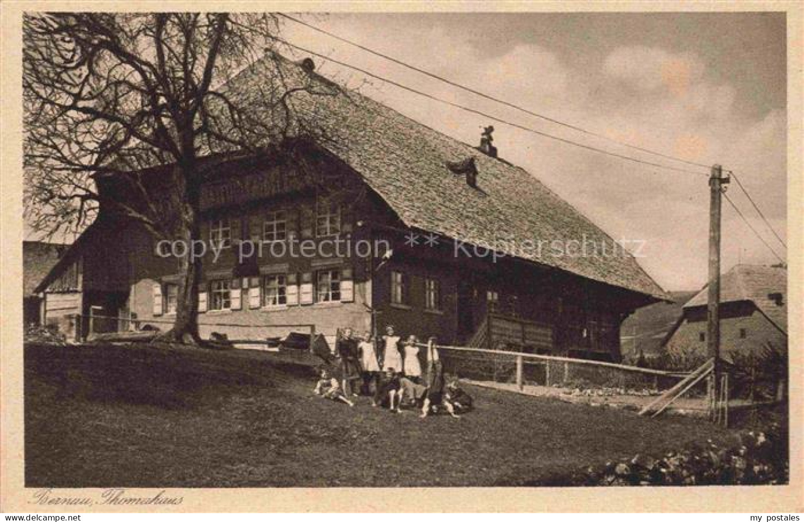 Bernau Schwarzwald Thomahaus Kupfertiefdruck