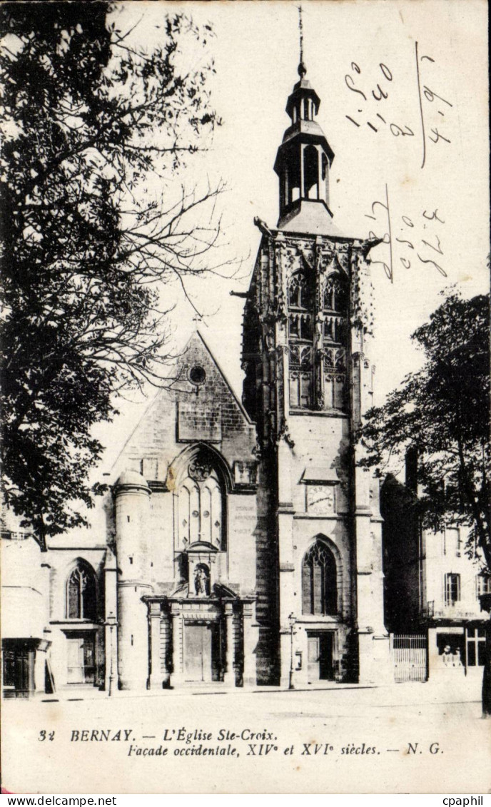 Bernay - Eglise Ste Croix - CPA