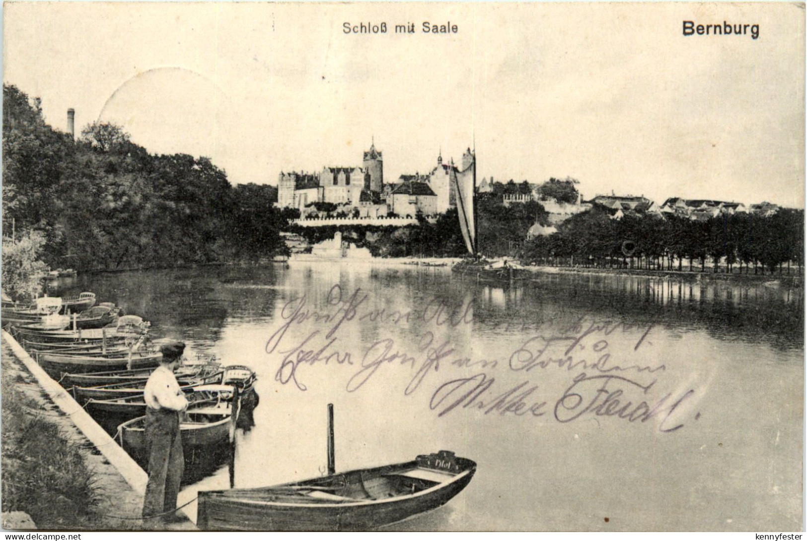 Bernburg - Schloss mit Saale