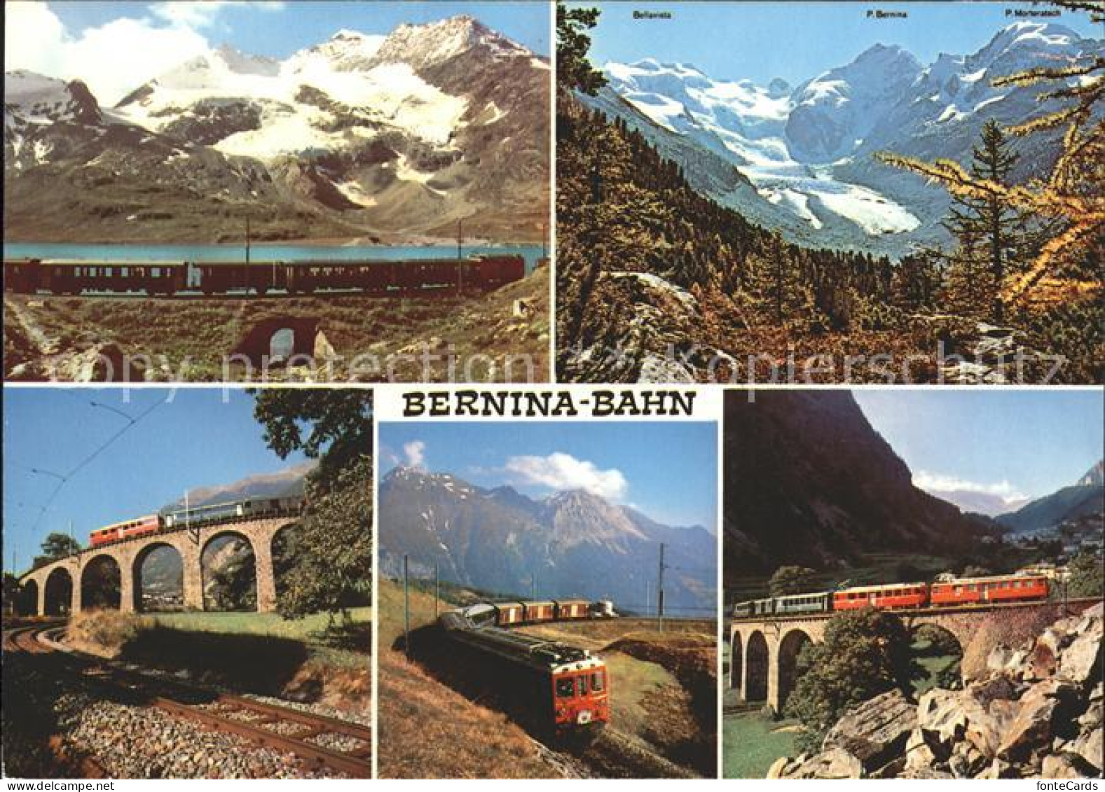 Berninabahn Lago Bianco Piz Cambrena Alp Gruem Brusio Morteratsch-Gletscher