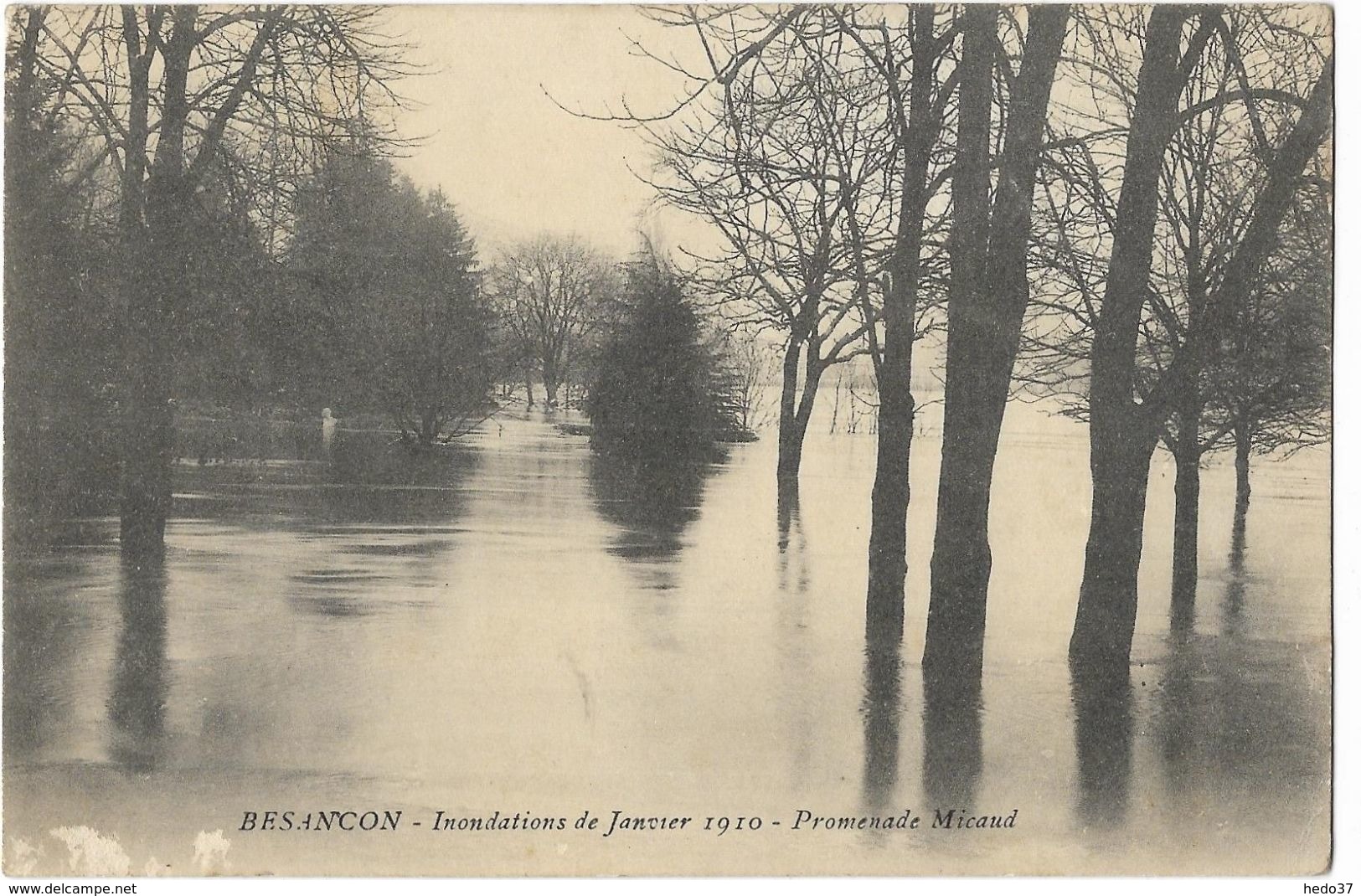 Besançon - Inondations de Janvier 1910 - Promenade Micaud