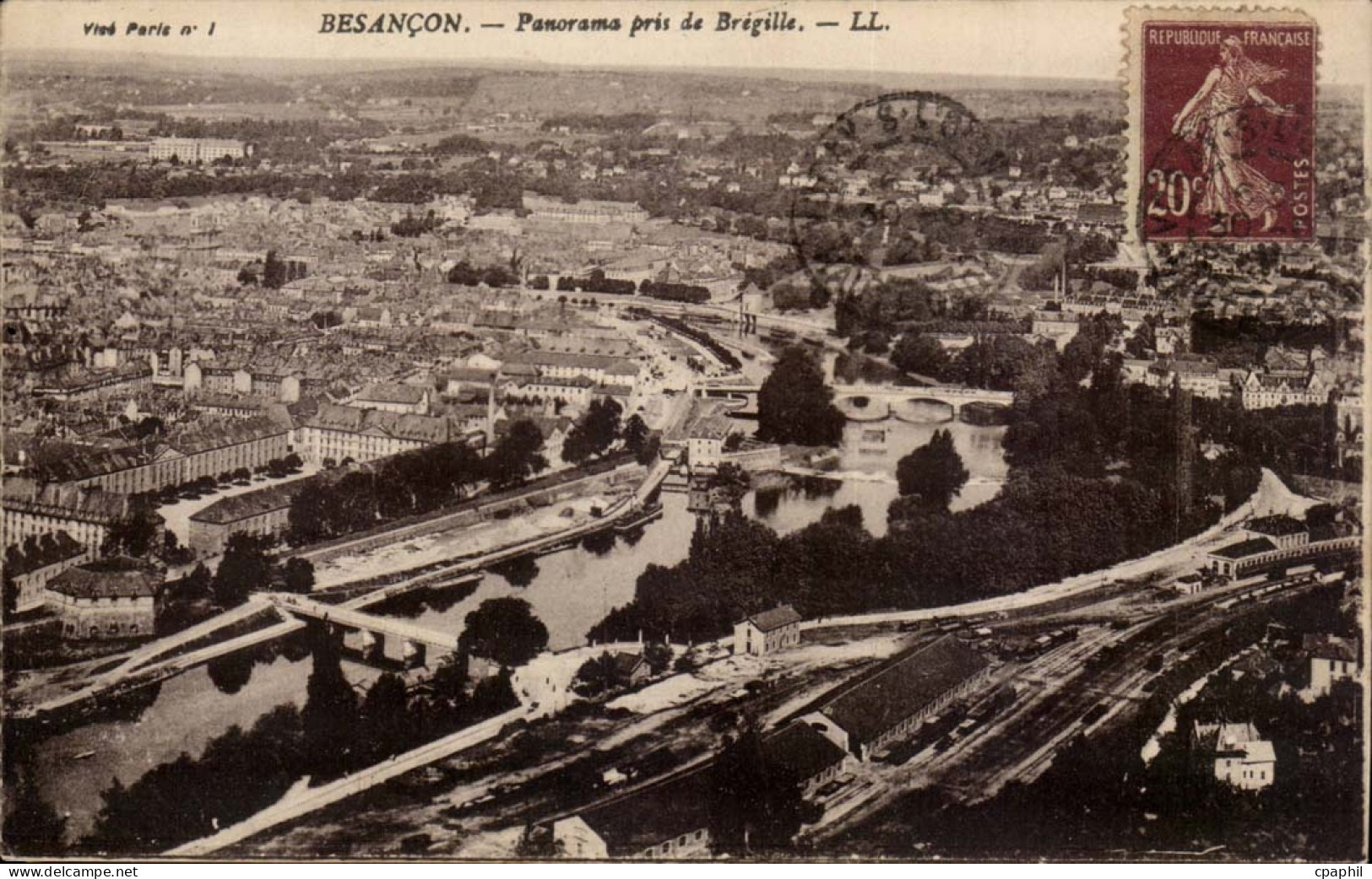 Besancon - Panorama pris de Brigille - CPA