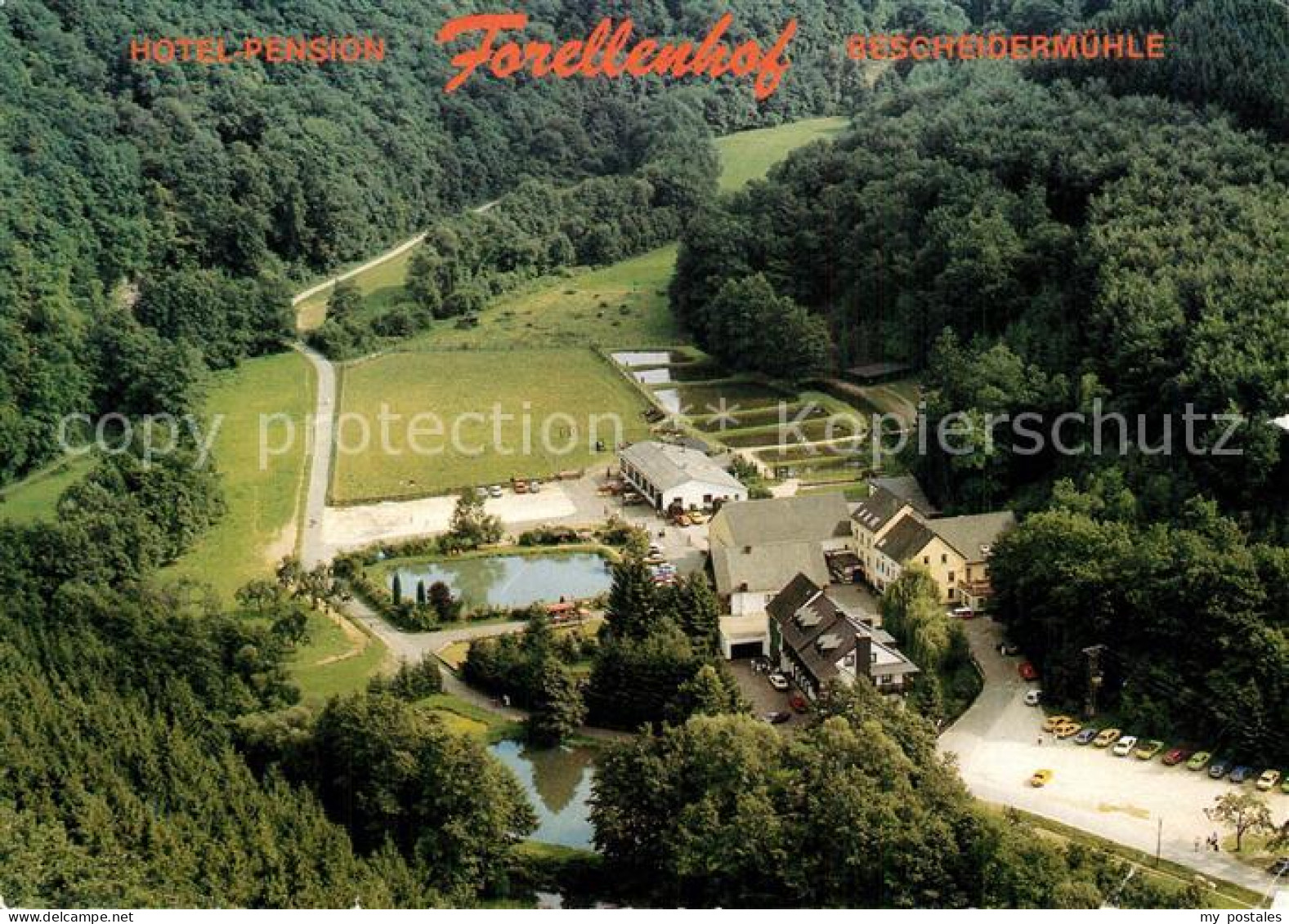 Bescheid Hermeskeil Hotel Pension Forellenhof Flugaufnahme