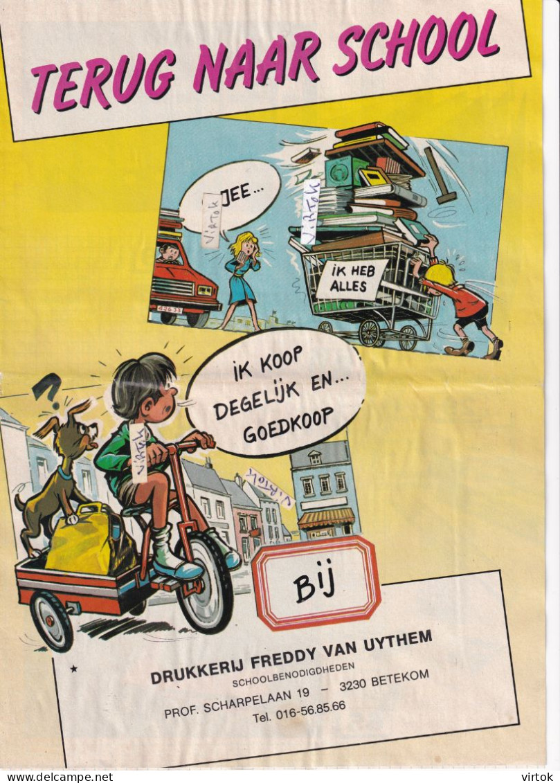Betekom ( Begijnendijk ) :  Drukkerij Freddy Van Uythem :  TERUG NAAR SCHOOL  DOC   6 pag.